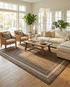 Terrace Fringe Collection Area Rug - Veranda (Brown) Rectangle Brown  lifestyle 32