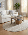 Seaside Haven Rugs Collection Area Rug - Sapphire (Gray) Oval Gray  lifestyle 55