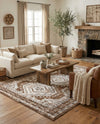 Savannah Elegance Collection Area Rug -  Tybee (Brown) Rectangle Brown  lifestyle 6