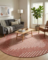 Urban Terrace Collection Area Rug -  Chelsea (Rust Red) Round Rust Red  lifestyle 18