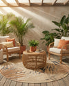 Seaside Blooms Collection Area Rug -  Avalon Round Multi  lifestyle 42