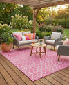 Savannah Pergola Collection Area Rug -  Pergola (Fuschia) Rectangle Fuschia  lifestyle 12
