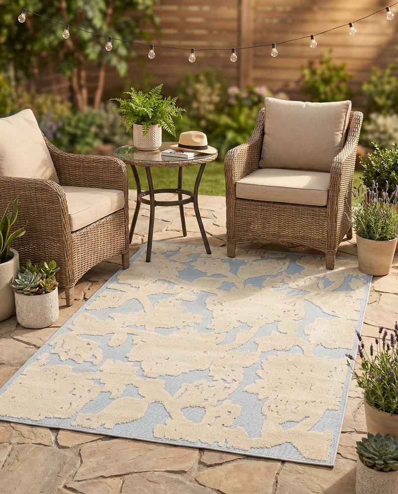 Bahama Breeze Outdoor Collection Area Rug -  Eleuthera Rectangle Gray  lifestyle 19