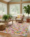 Seaside Blooms Collection Area Rug -  Marseilles Rectangle Multi  lifestyle 23