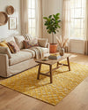 Garden Lattice Charm Collection Area Rug -  Pergola (Yellow) Rectangle Yellow  lifestyle 6