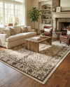 Horizon Collection Area Rug -  Sierra Rectangle Beige  lifestyle 16