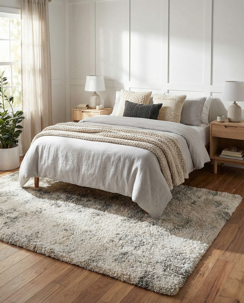 Cozy Haven Shag Collection Area Rug -  Tranquility (Pebble Gray) Rectangle Pebble Gray  lifestyle 4