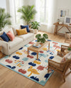 Caribbean Terrace Collection Area Rug -  StLucia Rectangle White  lifestyle 13