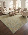 Savannah Escape Collection Area Rug -  Amazon (Blue Yellow) Square Blue Yellow  lifestyle 71