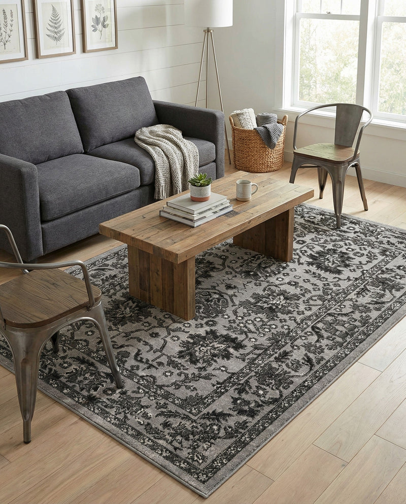 Geneva Terrace Collection Area Rug -  Lausanne Rectangle Light Gray  lifestyle 29