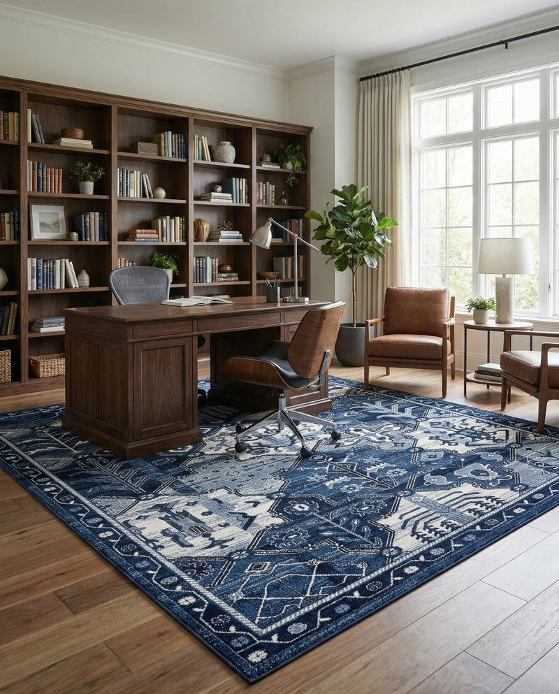 Horizon Collection Area Rug - Dawn Rectangle Blue  lifestyle 42