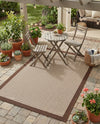 Terrace Fringe Collection Area Rug - Oceanside Rectangle Brown  lifestyle 24