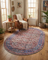 Zahara Oasis Collection Area Rug -  Meknes Oval Antique Pink  lifestyle 80