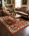 Tabriz Tapestry Collection Area Rug - Sahand (Terracotta) Rectangle Terracotta  lifestyle 9