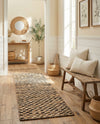 Plaid Savannah Collection Area Rug - Charleston Runner Black and Natural  lifestyle 27