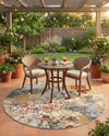 Urban Terrace Collection Area Rug -  Alcove Round Multi  lifestyle 74