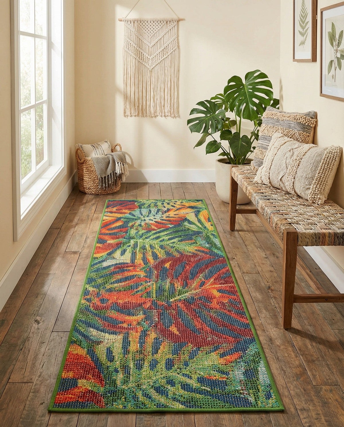 Coastal Terrace Collection Area Rug -  Pier Runner Multi  lifestyle 84