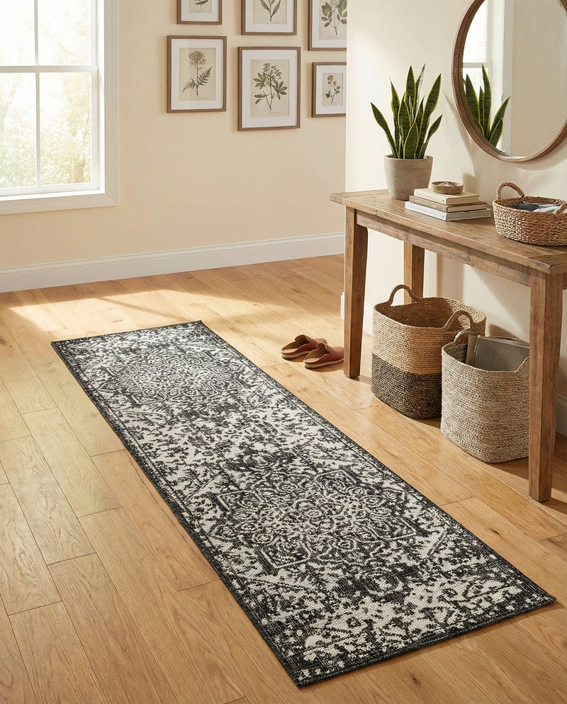 Urban Oasis Rugs Collection Area Rug -  Penthouse (Charcoal Gray) Runner Charcoal Gray  lifestyle 22