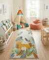 Wonder Tykes Collection Area Rug -  Puzzled Runner Gray  lifestyle 33