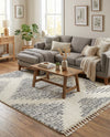 Tranquil Tides Shag Collection Area Rug -  Azure Rectangle White  lifestyle 11