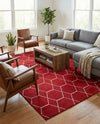Trellis Mosaic Collection Area Rug - Arborville (Red) Rectangle Red  lifestyle 3