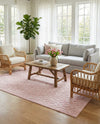 Garden Lattice Charm Collection Area Rug - Arbor (Pink) Rectangle Pink  lifestyle 6
