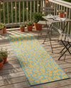 Savannah Escape Collection Area Rug -  Amazon (Blue Yellow) Runner Blue Yellow  lifestyle 40