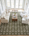 Seaside Haven Rugs Collection Area Rug - Sapphire (Green) Square Green  lifestyle 86