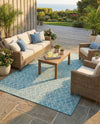 Savannah Pergola Collection Area Rug -  Pergola (Aqua) Rectangle Aqua  lifestyle 8