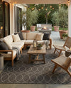 Savannah Pergola Collection Area Rug -  Pavilion (Charcoal) Rectangle Charcoal  lifestyle 6