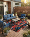 Urban Terrace Collection Area Rug -  Courtyard Square Multi  lifestyle 55