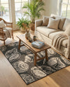 Seaside Haven Rugs Collection Area Rug -  Lighthouse (Black and White) Rectangle Black and White  lifestyle 12