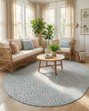 Urban Oasis Rugs Collection Area Rug -  Terrace (Pink and Aqua) Oval Pink and Aqua  lifestyle 49