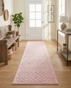 Garden Lattice Charm Collection Area Rug - Arbor (Pink) Runner Pink  lifestyle 37