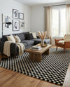 Shepherd's Glen Wool Collection Area Rug - Reykjavik Rectangle Black and White  lifestyle 27