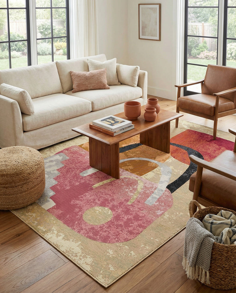 Urban Terrace Collection Area Rug -  Skyline Rectangle Multi  lifestyle 3