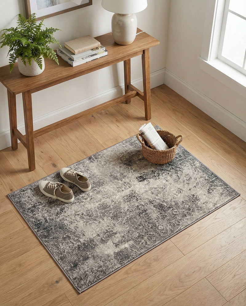 Riviera Elegance Collection Area Rug -  Grasse Rectangle Dark Gray  lifestyle 11