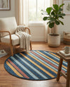 Caribbean Terrace Collection Area Rug -  Martinique Round Charcoal  lifestyle 46