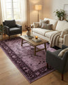 Horizon Collection Area Rug -  Apex (Purple) Rectangle Purple  lifestyle 12