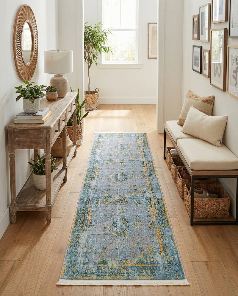 Caribbean Breeze Collection Area Rug -  Calypso Runner Gray  lifestyle 22