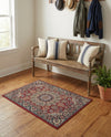 Patio Heritage Collection Area Rug -  Bower Rectangle Red  lifestyle 80