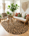 Savannah Sojourn Collection Area Rug -  Mara Oval Light Brown  lifestyle 54