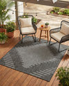 Urban Terrace Collection Area Rug -  Chelsea (Charcoal Gray) Square Charcoal Gray  lifestyle 68