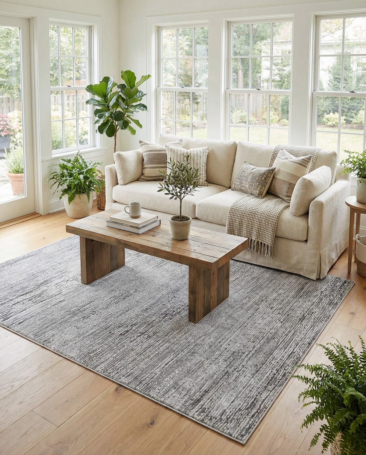 Bloomsbury Elegance Collection Area Rug -  Kensington (Gray) Rectangle Gray  lifestyle 9