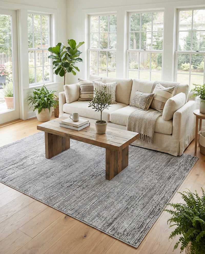 Bloomsbury Elegance Collection Area Rug -  Kensington (Gray) Rectangle Gray  lifestyle 9