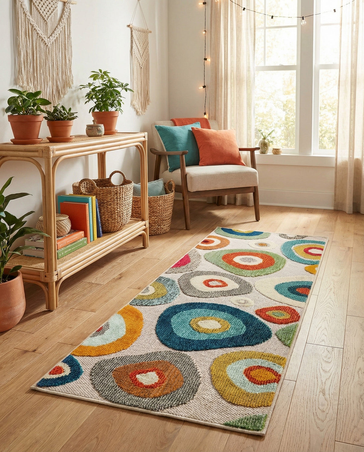 Outdoor Marrakesh Collection Area Rug -  Chefchaouen Runner Multi Beige  lifestyle 112