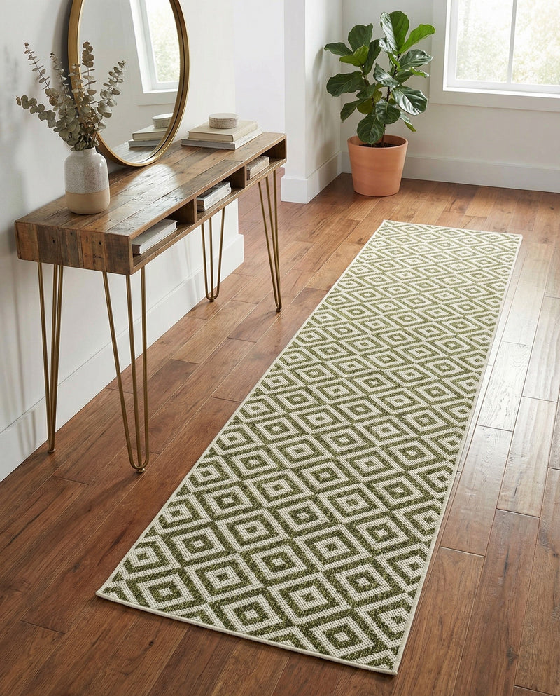 Urban Oasis Rugs Collection Area Rug -  Rooftop (Green) Runner Green  lifestyle 22