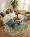 Marrakesh Elegance Collection Area Rug -  Boujad Oval Blue  lifestyle 92