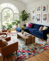 Chromatic Oasis Collection Area Rug -  Blush Rectangle Multi  lifestyle 3