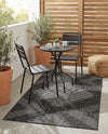Urban Terrace Collection Area Rug -  Chelsea (Charcoal Gray) Rectangle Charcoal Gray  lifestyle 30